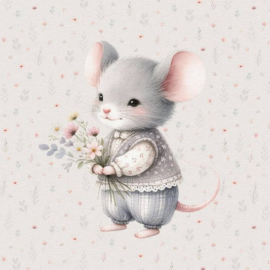Cilpiņtrikotāžas panelis 40x50 cm - pelīte 250 g/m²
