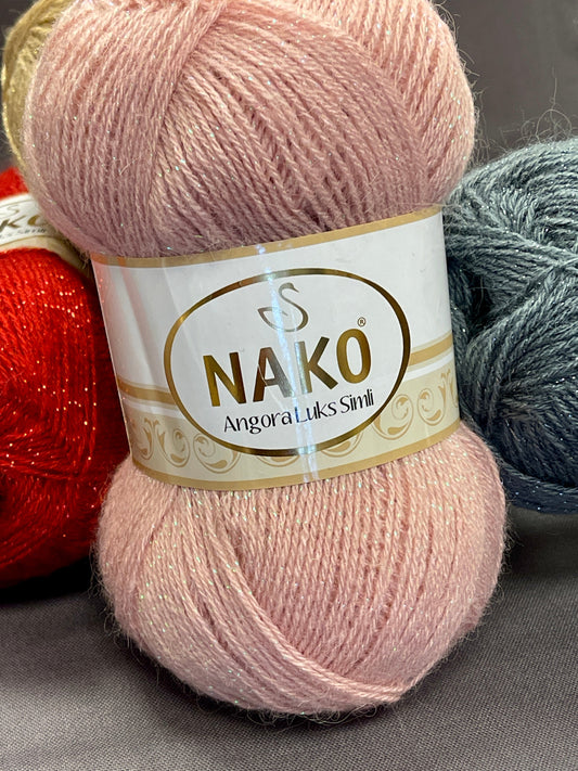 Dzija NAKO ANGORA LUKS SIMLI ar mirdzumu - 550m 100g