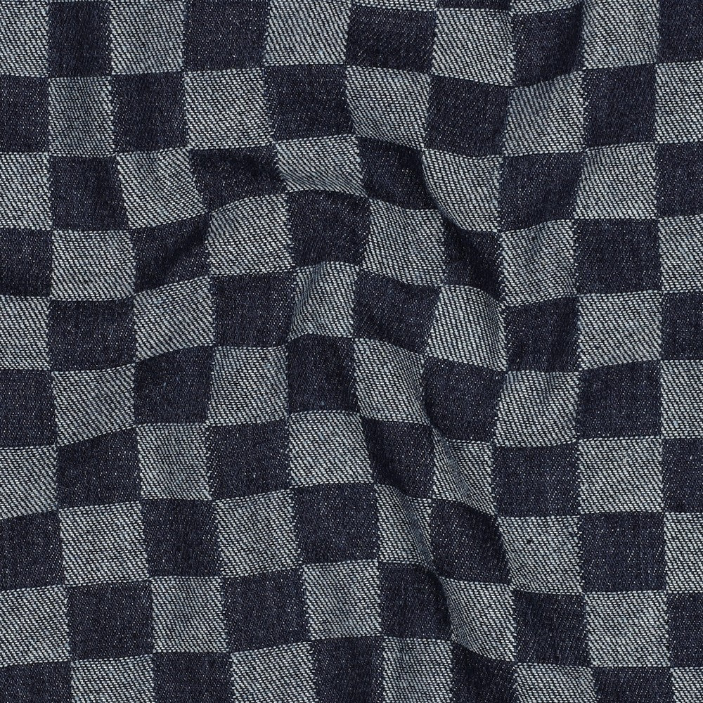 Džinsu audums - rūtis 330 g/m²