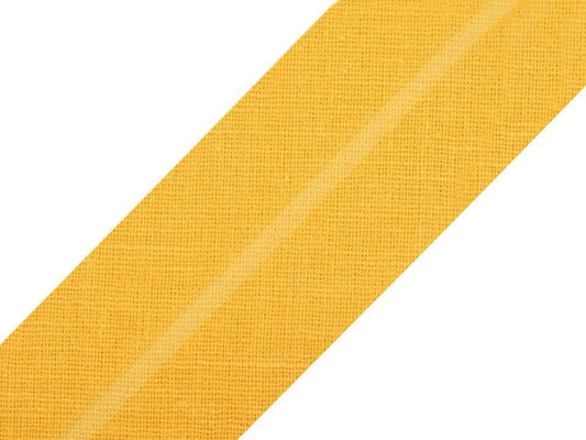 Kokvilnas slīpā diega lenta 20 mm - dzltena
