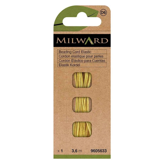 Milward elastīga pērlīšu aukla 1.3 mm 3.6m - zeltīta