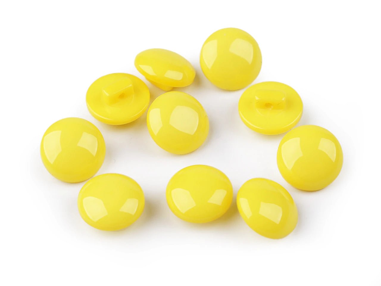 Pogas uz kājiņas 12.5 mm - dzeltenas