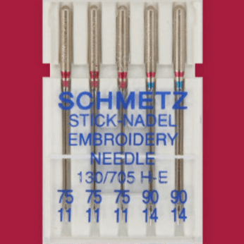 Šujmašīnu adatas izšūšanai SCHMETZ EMBROIDERY NEEDLES - Nr.75/90 (5gab.)