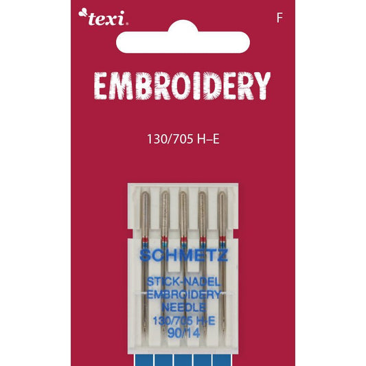 Šujmašīnu adatas izšūšanai SCHMETZ EMBROIDERY NEEDLES - Nr.90 (5gab.)