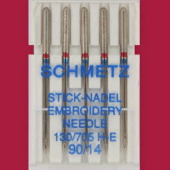 Šujmašīnu adatas izšūšanai SCHMETZ EMBROIDERY NEEDLES - Nr.90 (5gab.)