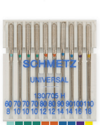 Šujmašinu adatas universālās SCHMETZ UNIVERSAL - Nr.60/70/80/90/100/110 (10gab.)