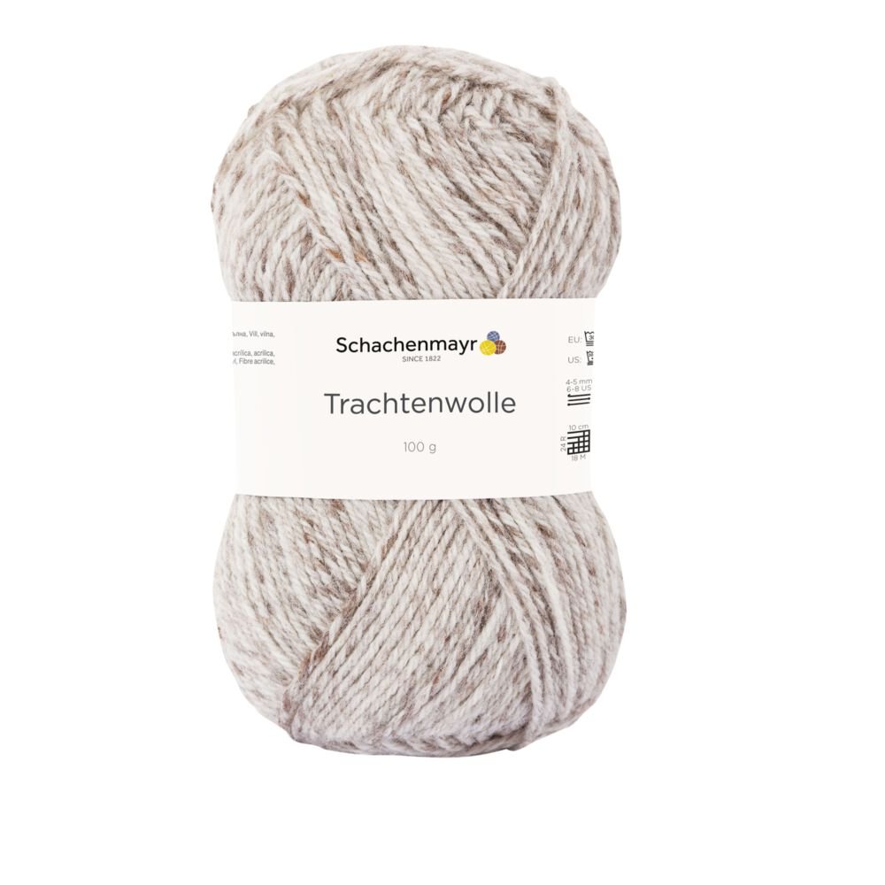 Vilns Dzija Schachenmayr Trachtenwolle 185 m 100 g- brūns melanžs #00089