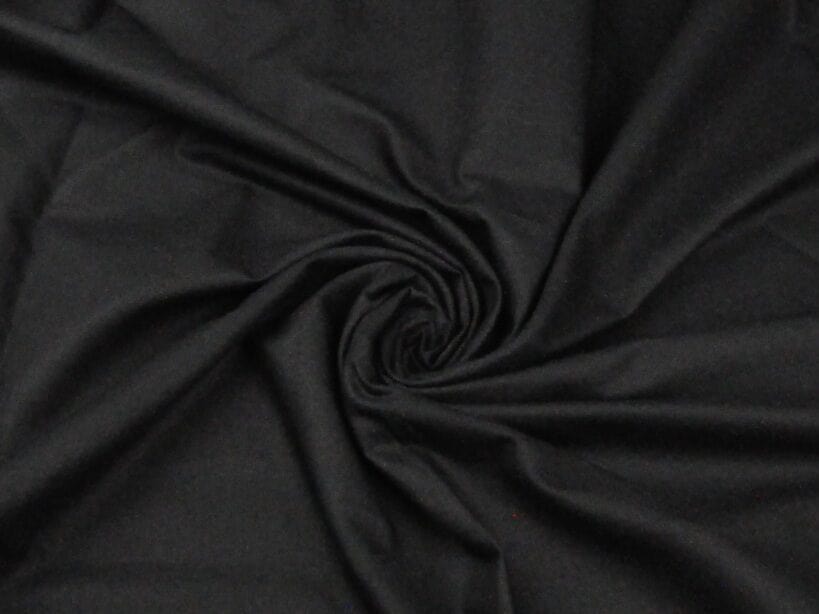 100% Kokvilnas audums-melns 220cm 146 g/m²