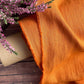 100% Mīkstināts lins-burkānu oranžais 205 g/m²