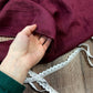 100% Mīkstināts lins-vīna krāsa 205 g/m²