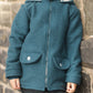 100% Vilnas audums-petrol 385 g/m²